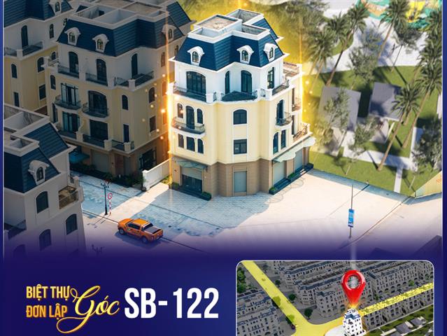 Giá bán căn Biệt thự Đơn Lập góc SB-122, Phân khu Sao Biển, Vinhomes Ocean Park 2