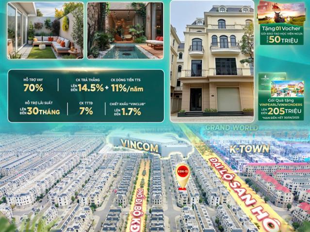Giá bán căn Biệt thự Song lập KĐ6-15, Phân khu Kinh Đô Ánh Sáng, Vinhomes Ocean Park 2