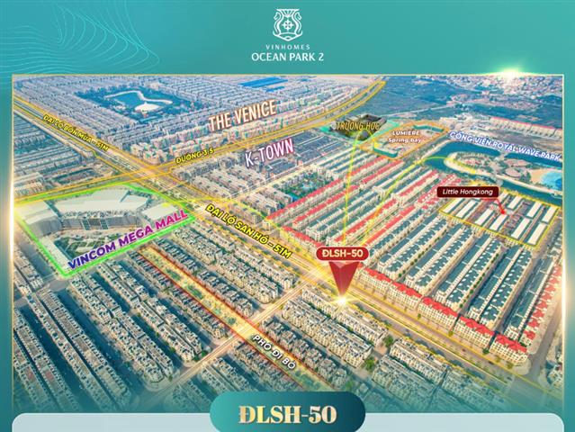 Giá bán căn Biệt thự Song lập ĐLSH-50, Phân khu Kinh Đô Ánh Sáng, Vinhomes Ocean Park 2