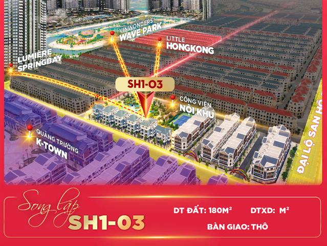 Giá bán căn Biệt thự Song lập SH1-03, Phân khu San Hô, Vinhomes Ocean Park 2