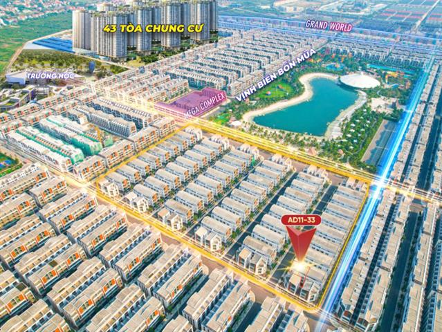 Giá bán căn Biệt thự Tứ lập AD11-33, Phân khu Ánh Dương, Vinhomes Ocean Park 3