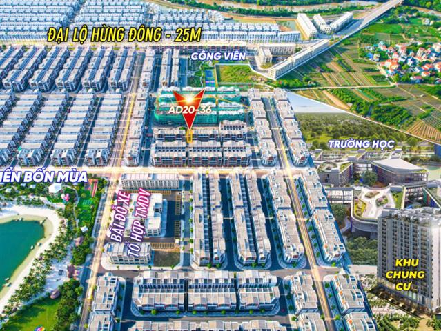 Giá bán căn Liền kề xẻ khe AD20-36, Phân khu Ánh Dương, Vinhomes Ocean Park 3