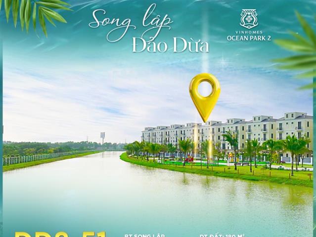 Giá bán căn Biệt thự Song Lập ĐD8-51, Phân khu Đảo Dừa, Vinhomes Ocean Park 2