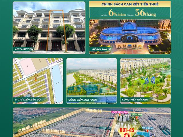 Giá bán căn Liền kề ĐD1-45, Phân khu Đảo Dừa, Vinhomes Ocean Park 2