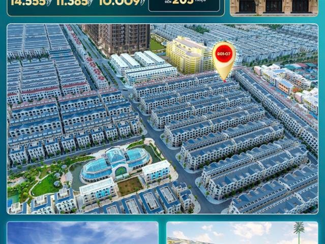 Giá bán căn Liền kề ĐD1-07, Phân khu Đảo Dừa, Vinhomes Ocean Park 2