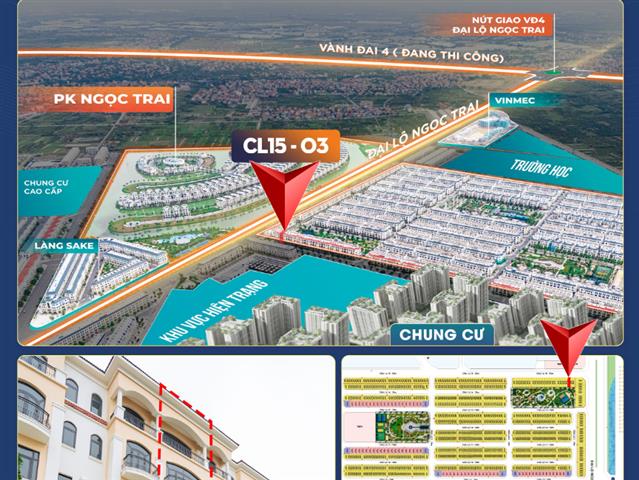 Giá bán căn Shophouse CL15-03, Phân khu Chà Là, Vinhomes Ocean Park 2