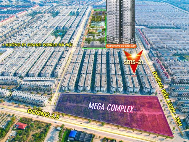 Giá bán căn Liền kề SB15-21, Phân khu Sao Biển, Vinhomes Ocean Park 2