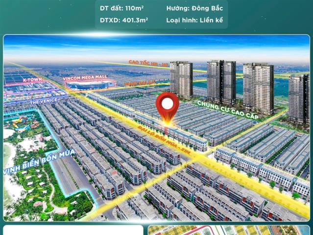 Giá bán căn Shophouse ĐLBM-145, Phân khu Thời Đại, Vinhomes Ocean Park 3