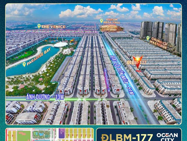 Giá bán căn Shophouse ĐLBM-177, Phân khu Thời Đại, Vinhomes Ocean Park 3