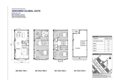 Báo giá mua bán Nhà phố Ngôi Sao 6 (NS6), Vinhomes Global Gate (Vinhomes Cổ Loa)